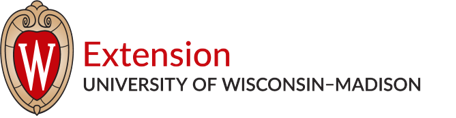 Logo for the University of Wisconsin–Madison Division of Extension.
                        The graphic includes the red and white UW crest on the left, followed by the text ‘Extension’ in red and ‘University of Wisconsin–Madison’ in black.